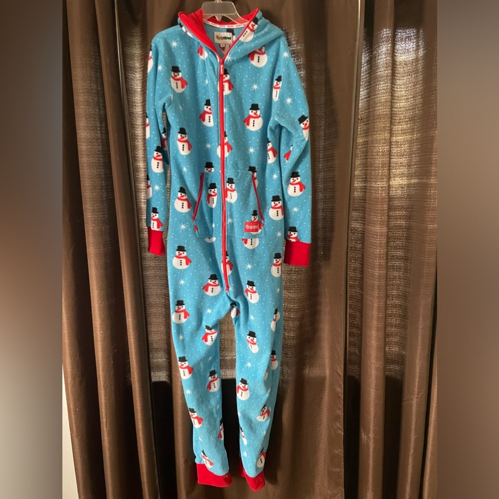 Tipsy Elves onesie snowman pajamas size large